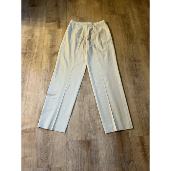 Armani Collezioni Women’s Sz 8 Beige Pleated Front Dress Slacks Made In Italy - Picture 9 of 9